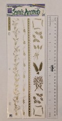 Sticko Susy’s Accents Golden Foil Plants & Flowers Clear Scrapbooking Stickers