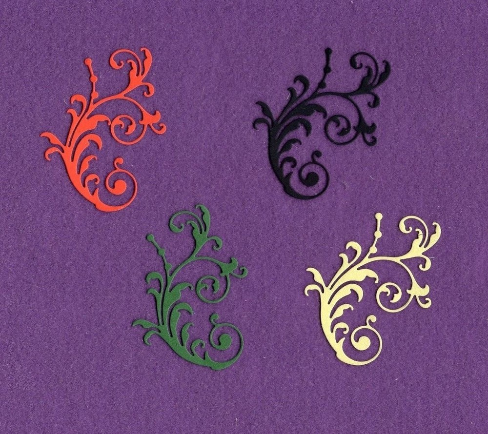 FLOURISH # 14 die cuts scrapbook cards