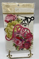 Anna Griffin Vtg Rose Collection 25 Diecut Floral Embellish Craft Retired 2016
