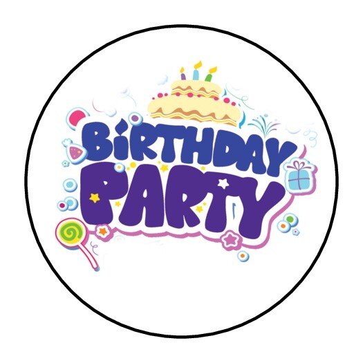 30 BIRTHDAY PARTY ENVELOPE SEALS LABELS STICKERS 1.5″ ROUND