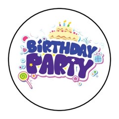 30 BIRTHDAY PARTY ENVELOPE SEALS LABELS STICKERS 1.5″ ROUND