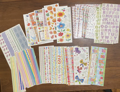 Scrapbook Craft Lot Stickers Embellishments Numbers Letters Borders Seasonal