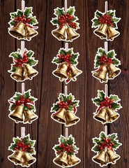 Christmas Bells Die Cut Vinyl Stickers Set Scrapbooking Laptop Waterbottle