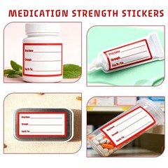 500Pcs Drug Name Label Stickers Medication Strength Stickers 1×2 Inch-Veterin…