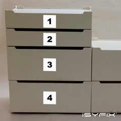 iSYFIX White Consecutive Number Stickers – 1 to 50, 3-inch, 1 set – Vinyl Sel…