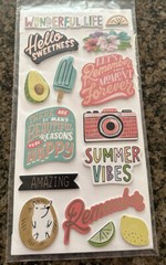 American Crafts ROLL WITH IT Amy Tangerine Stay Sweet Foam Phrase and Icons