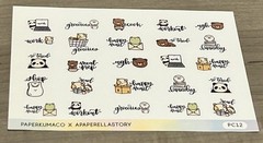 NEW Paper Kuma Co x A Paperella Story Collab Sticker Sheet PaperKumaCo