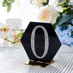 4-Inch SILVER Letter Number Self-Adhesive Rhinestones GEMS STICKERS Party Crafts