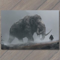 STICKER Woolly Mammoth Elephant Snowy Weird Vibe Strange Unusual Creepy Human