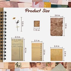 565 Pcs Vintage Scrapbook Paper Kit, Scrapbook Paper Supplies with Flowers