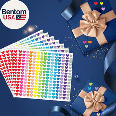 4000 PCS Small Heart Stickers for Kids, 1/2″ Tiny Mini Sticker, 20 Colors, 18 Sh