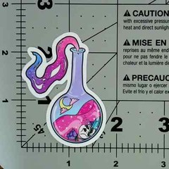 Pink Purple Potion Bottle Sticker Spooky Pastel Goth Cute Creepy Punk Scary