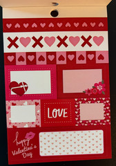 RECOLLECTIONS VALENTINE’S DAY STICKER BOOK 302 PC STICKERS 12 SHEETS ROMANCE