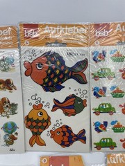 Vintage bsb Aufkleber Stickers Lot Of 7 Sealed Mushrooms Fish