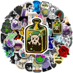50pcs SPIRITUAL Stickers Pack,Crystal Potion Gothic Halloween Stickers, 197