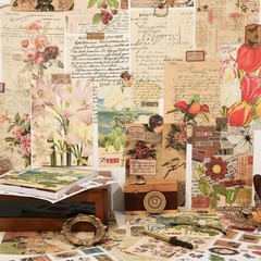 «537Pcs Vintage Washi Stickers and Papers for Scrapbooking, Ephemera Book for Jo