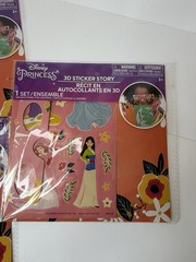 Lot of 4 Disney 3D Sticker Story Sets Princess & Mickey Mouse New