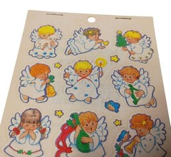Vintage 1996 Standard Publishing Christmas Angels 54 Stickers Seals New
