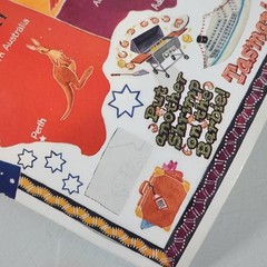 Vintage NRN Designs Australia Country Travel Sticker Roll Lot of 45 Large Sheets