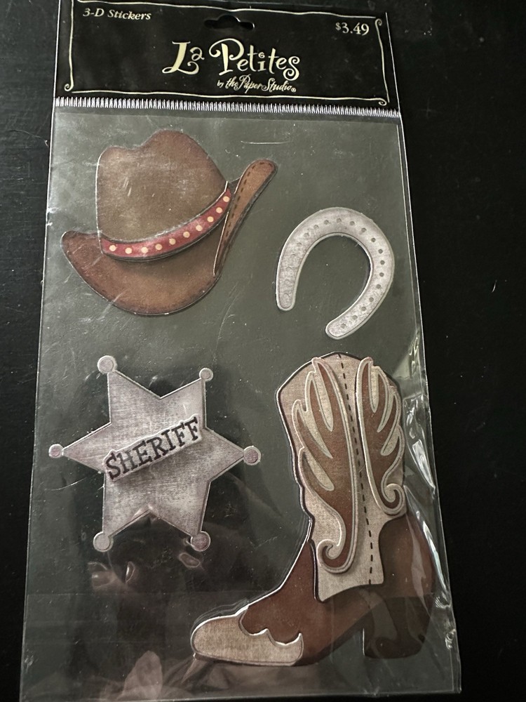 La Petites SHERIFF COWBOY BOOTS SPUR Scrapbook Stickers