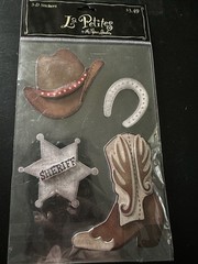 La Petites SHERIFF COWBOY BOOTS SPUR Scrapbook Stickers