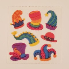 Vintage Sandylion Fuzzy Flocked Mod Stickers YOU CHOOSE
