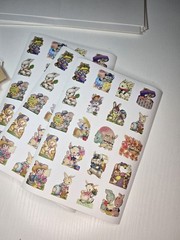 Easter Bunny Stickers+ 20 Envelopes(10 White, 10 Brown) +20 Cards