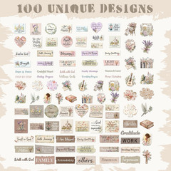 Christian Prayer Board Stickers – 100 Waterproof Bible Verse Decals