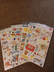Crafts 13″ Chipboard Stickers Lot 5 Summer Theme Flowers Beach Water Sunshine