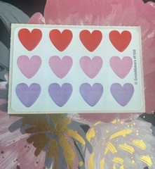 Vintage Smile Makers Hearts Sticker Mod 2×4 Inches