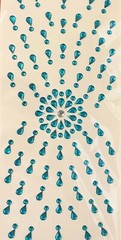 Jewel Starburst Peacock Blue Wedding Boho Face Gem Phone Case Rhinestone Sticker