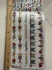 Sticko Autocollant Family Icons & Words Flip Pack 148PC Letters Banners Phrases