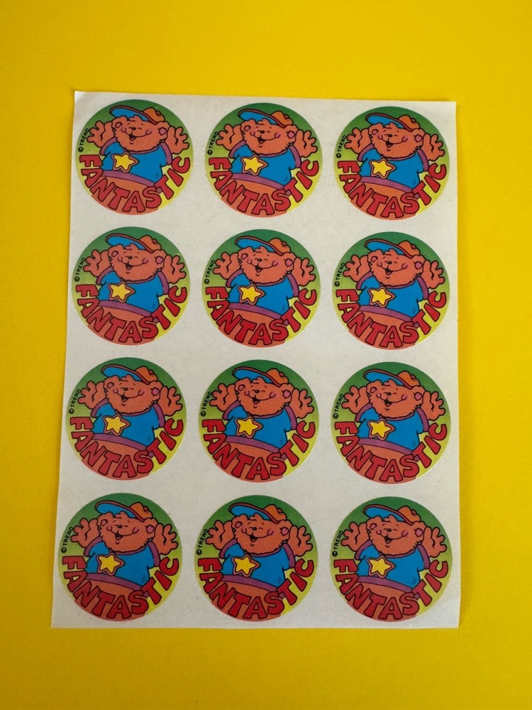 Vintage Trend Enterprises Scratch And Sniff Stinky Stickers Sheet 80’s