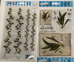 Lot of 14 Sheets Rub On Transfers Royal E-Z Rub Leaves, Flowers, Dog, Cat Decals