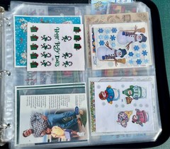 Crop In Style Binder ~ 17 Sheets of Christmas Stickers ~ Navy Blue with Strap
