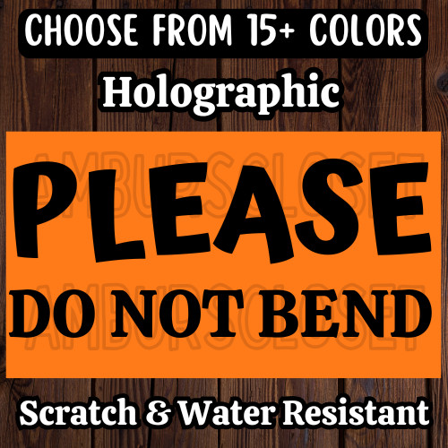 50 DO NOT BEND STICKERS 2.25″ ENVELOPE LABELS SHIPPING CAUTION SCRATCH RESISTANT
