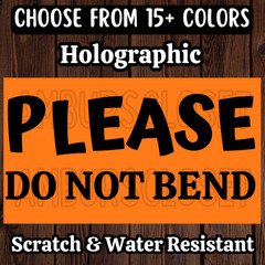 50 DO NOT BEND STICKERS 2.25″ ENVELOPE LABELS SHIPPING CAUTION SCRATCH RESISTANT