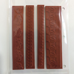 JustRite Rubber Cling Stamp Sets LACE BORDERS ONE and TWO Spellbinders Lot of 2