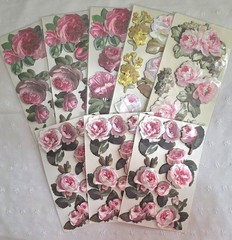 ANNA GRIFFIN 3D FLOWER STICKERS Embellishments LOT 8 Sheets/60 Pcs NIP (PA46)