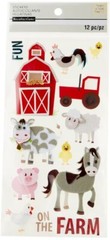 FUN ON THE FARM LOT OF 3 Recollections Stickers NEW! 369706 animals barn tractor