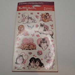 Vtg AGC Stickety-Doo-Da Puppies Kitties Valentines Everyday Stickers…