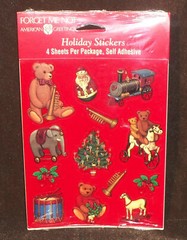 Vintage Christmas Stickers 1980s Forget me Not American Greetings Antique TOYS!