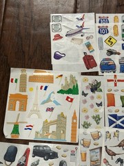 Vintage Creative Memories Travel Adventure London Fiesta Dimensional Stickers
