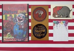 Pinocchio Circus junk journal & ephemera lot With Trinkets