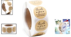 1.5″ Thank You Stickers – 500 Eco-Friendly Labels for Your Small Business