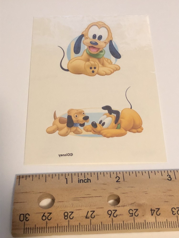Disney’s Babies Vintage Vending Machine Sticker Wet Tattoo All Star Pluto