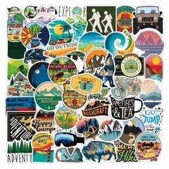 50 Pack Outdoor Sport Hiking Wildness Sticker Luggage Laptop Bottle Vinyl Decal