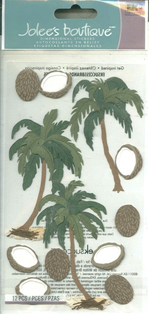 PALM Tree Trees Coconut Tropical Island Hawaii Jolee’s Boutique Stickers