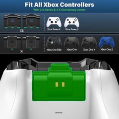 Rechargeable-Battery-Pack-for-Xbox-Controller, 2x4800mWh Batteries Pack with …