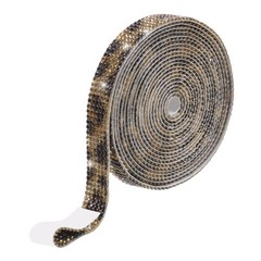 Rhinestone Ribbon 0.5″ x 3 Yard Self-Adhesive Rhinestone Strips (Leopard)